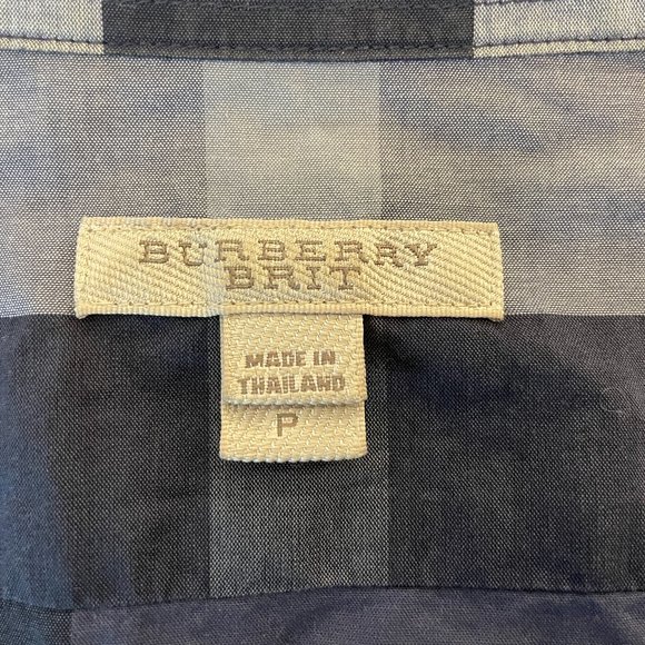 Burberry Brit Button Down BLUE Nova Check (Women) S - Picture 5 of 6
